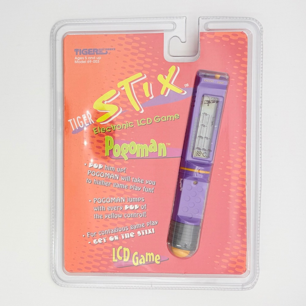 Tiger Electronics Stix Pogoman Handheld Electronic LCD Game Vintage 1995 New